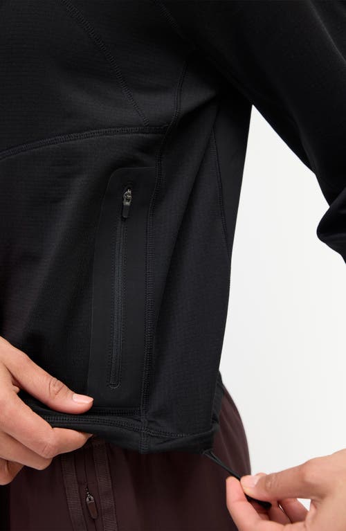 Halfdays Rebecca Half-zip Fleece Pullover In Black
