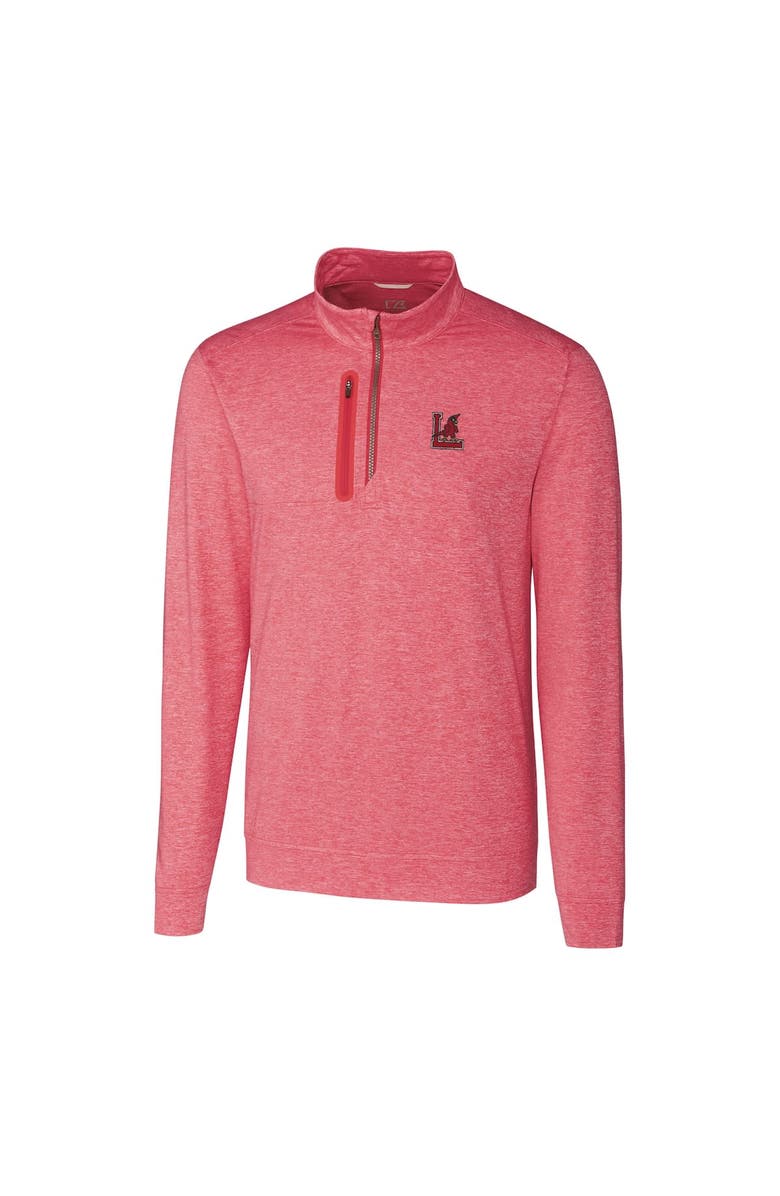 Cutter & Buck Men's Cutter & Buck Red Louisville Cardinals Stealth Vault Logo Half-Zip Jacket, Main, color, 