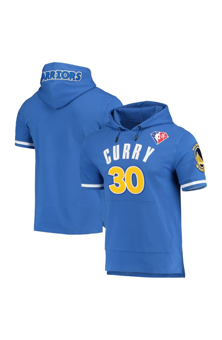 PRO STANDARD Men's Pro Standard Stephen Curry Royal Golden State Warriors Name & Number Short Sleeve Pullover Hoodie, Main, color, Royal