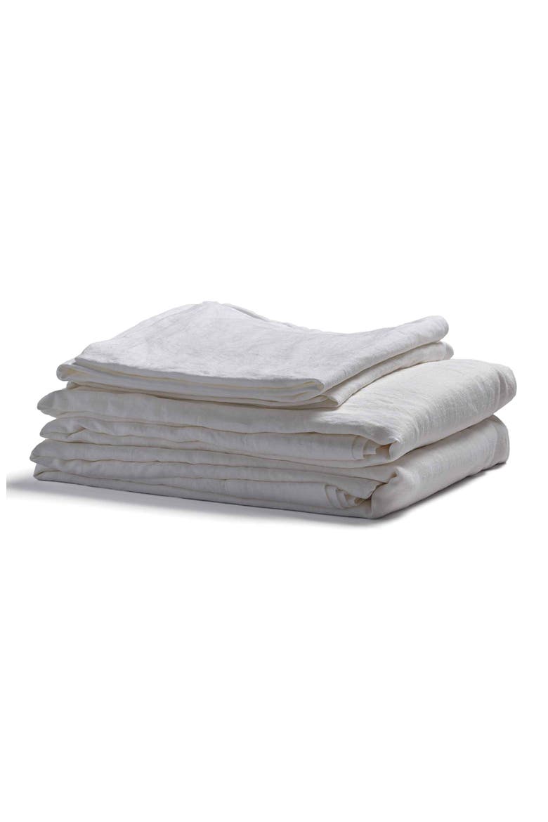 Linen Sheet Set, Main, color, WHITE