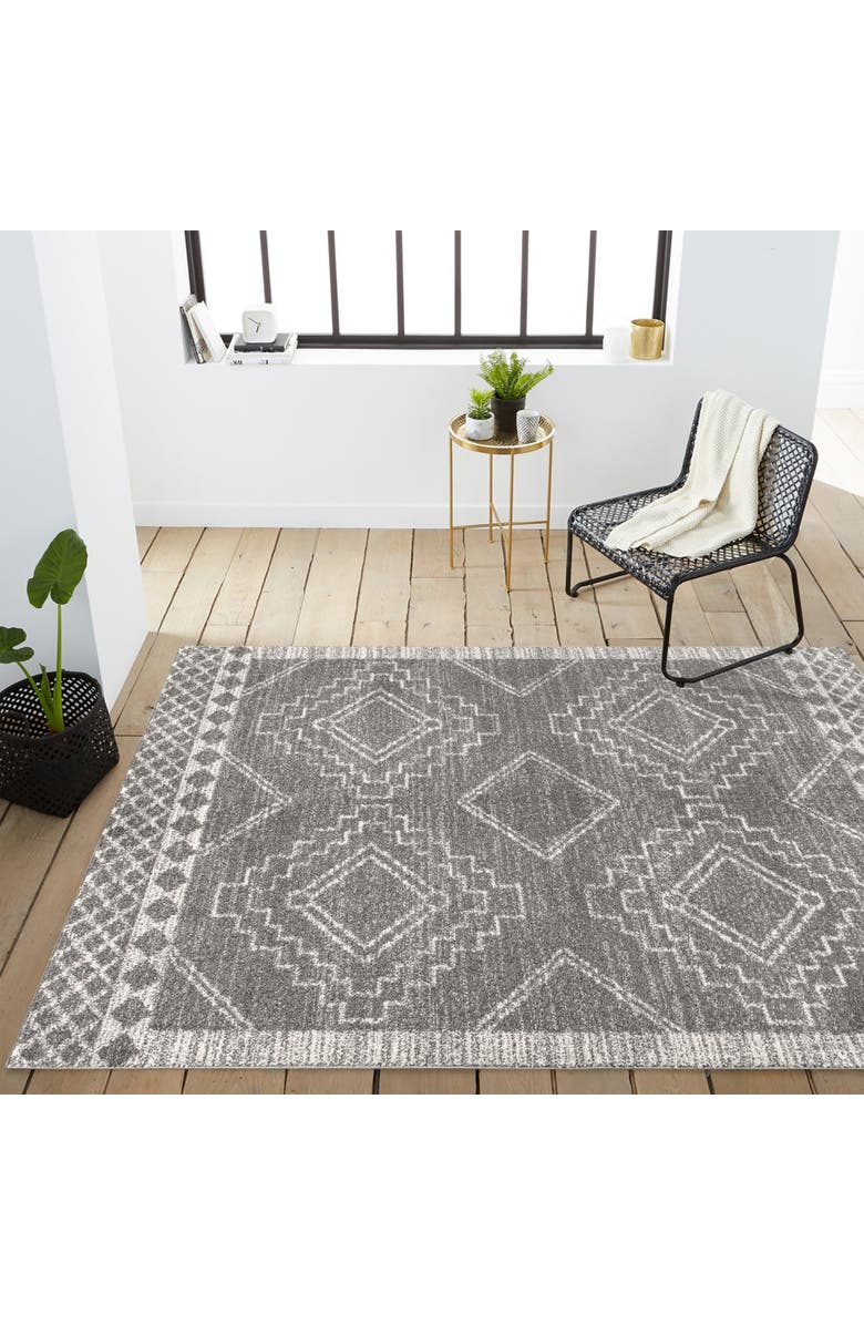 JONATHAN Y Amir Moroccan Beni Souk Area Rug, Alternate, color, Gray/Cream