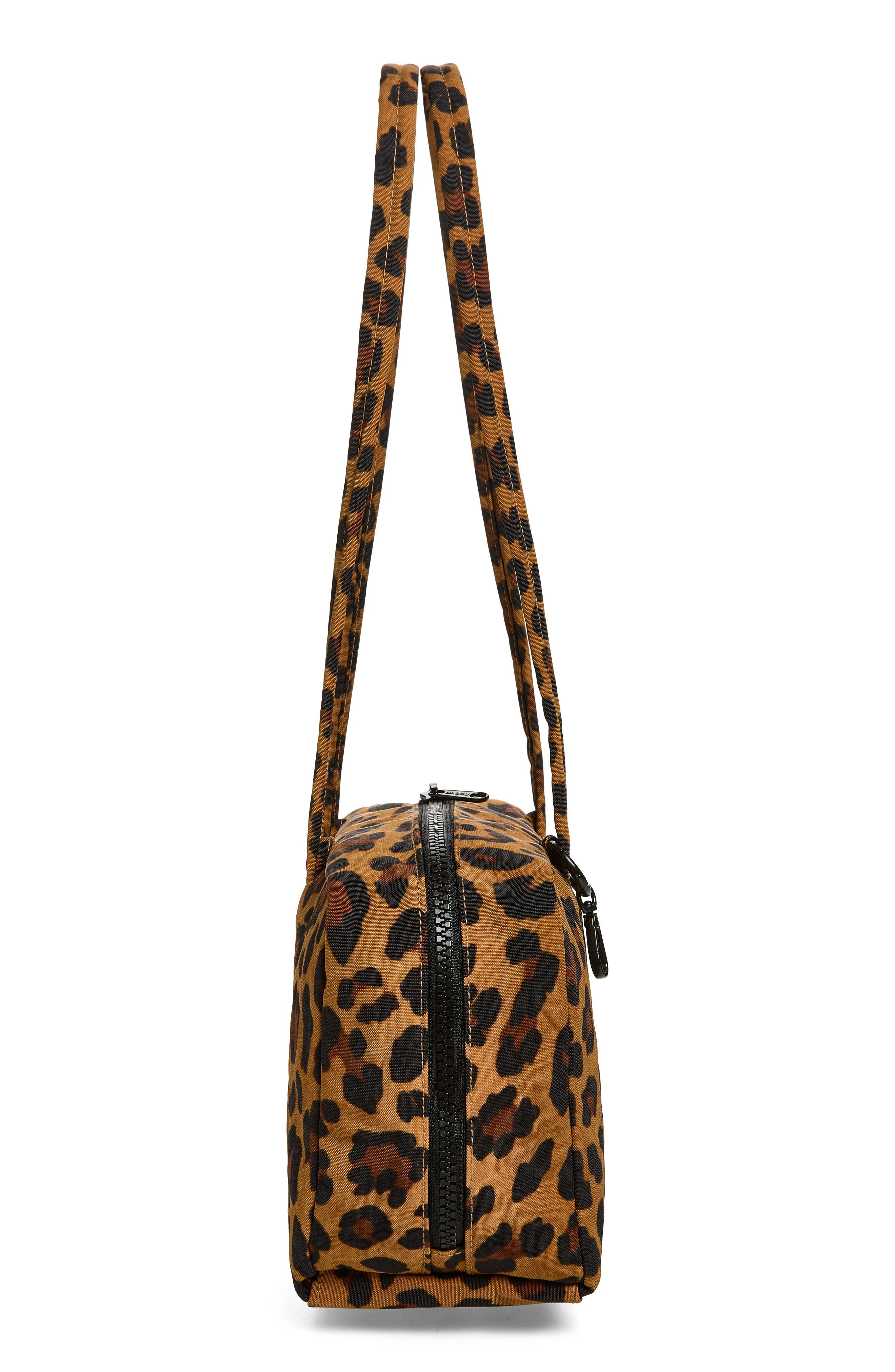 Recycled Nylon Bowler Bag, Alternate, color, LEOPARD