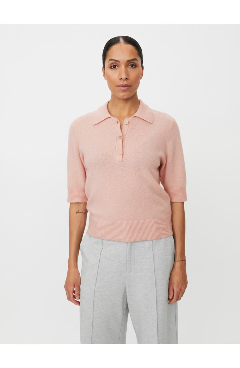 Masai Copenhagen MaFynoria Knitted Polo Sweater, Main, color, Primrose