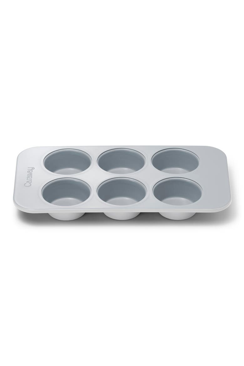 6-Cup Nonstick Ceramic Muffin Pan, Main, color, GRAY