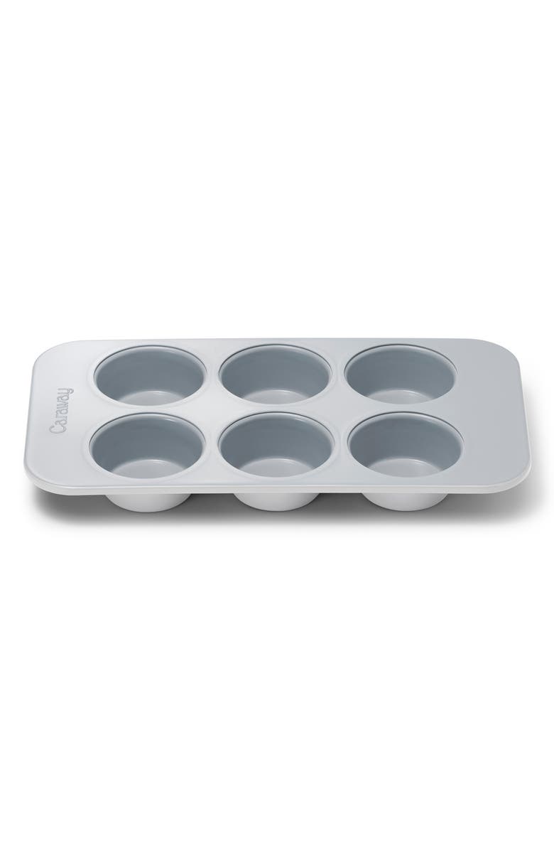 CARAWAY 6-Cup Nonstick Ceramic Muffin Pan, Main, color, Gray