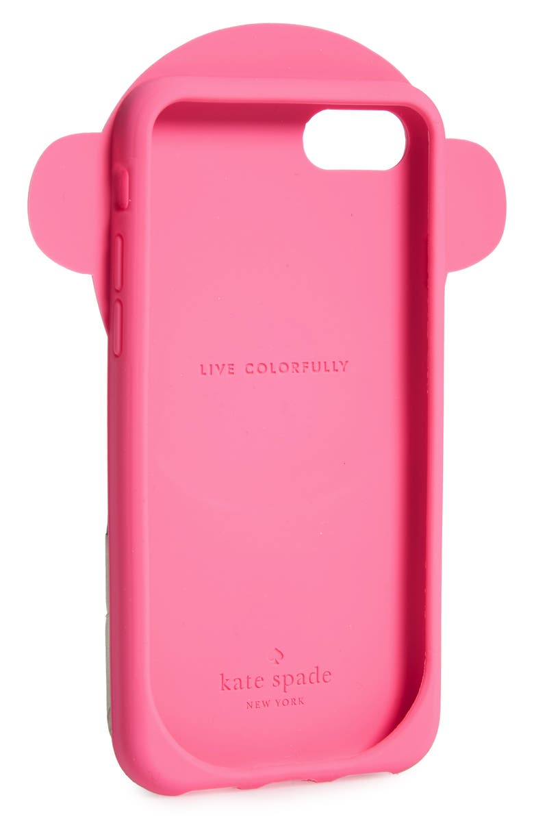 Kate Spade New York monkey silicone iPhone 7 case, Alternate, color, 
