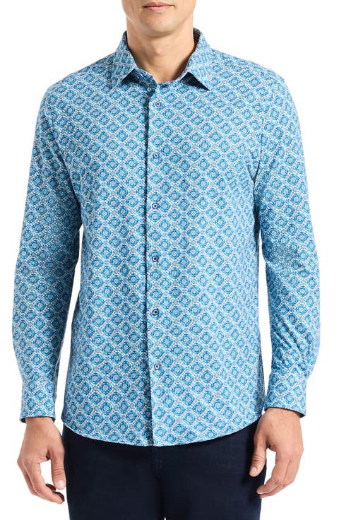 Baylor Stretch Cotton Button-Up Shirt