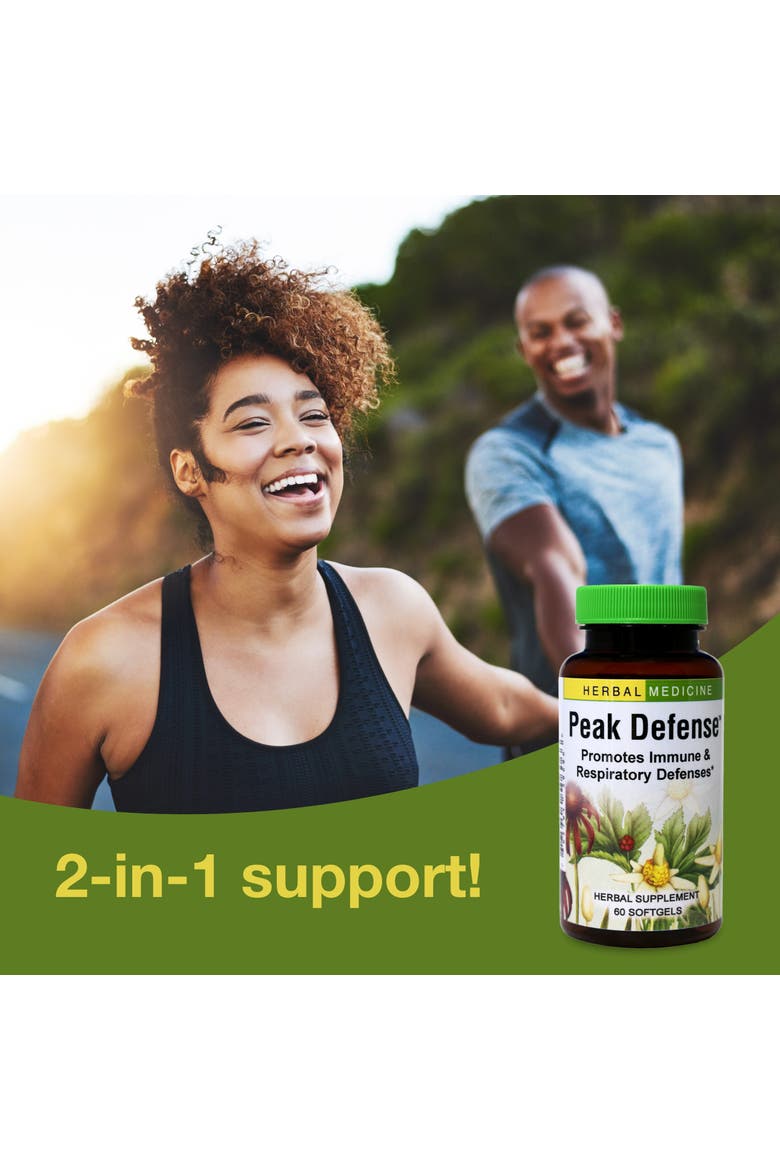 Peak Defense - Support a Healthy Respiratory System - Herbal Supplement to Support Immune Health - Vitality Support Supplement for Adults - Gluten-Free - 60 Softgels, Alternate, color, No Color