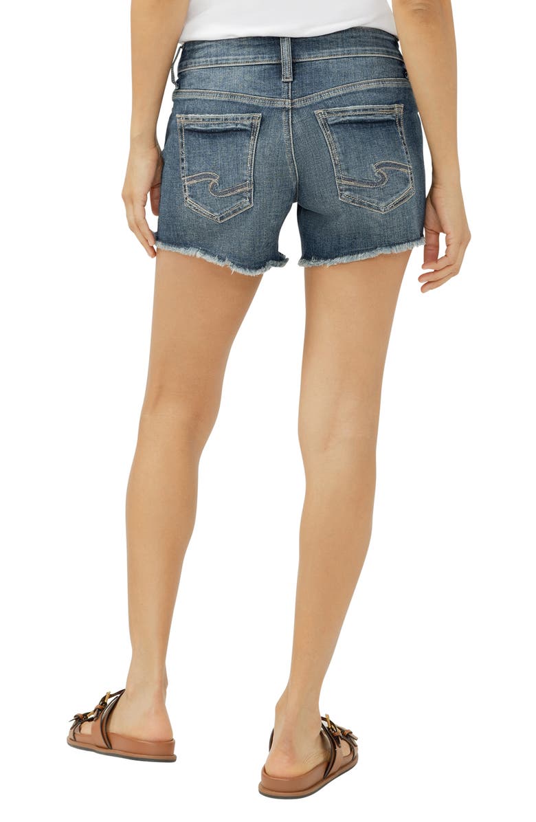 Silver Jeans Co. Mid Rise Denim Cutoff Boyfriend Shorts, Alternate, color, Maltby