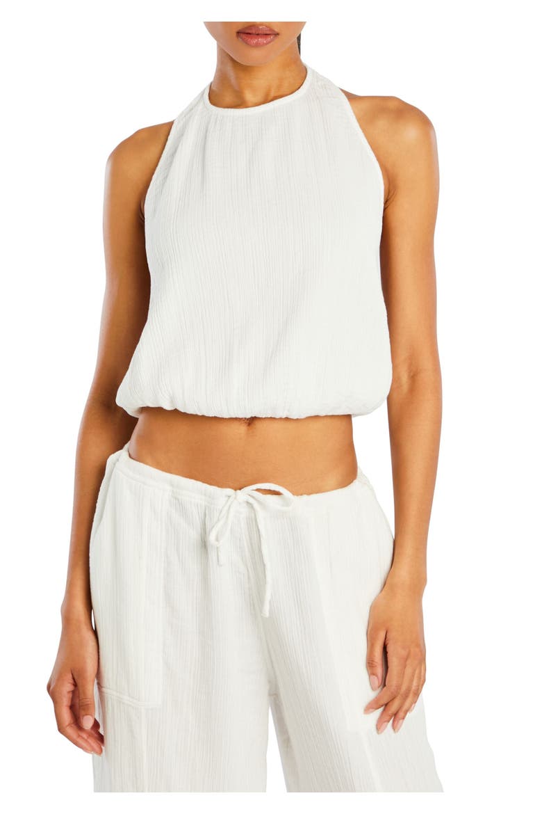 Yen Gauze Halter Top, Main, color, White