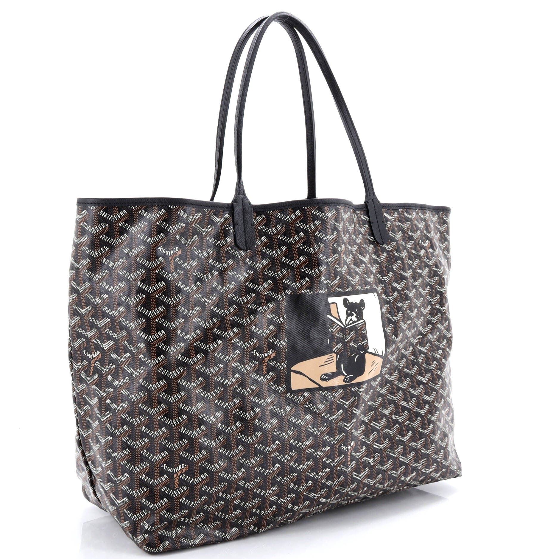 Pre-Owned Goyard Saint Louis Tote Printed Coated Canvas GM, Alternate, color, 