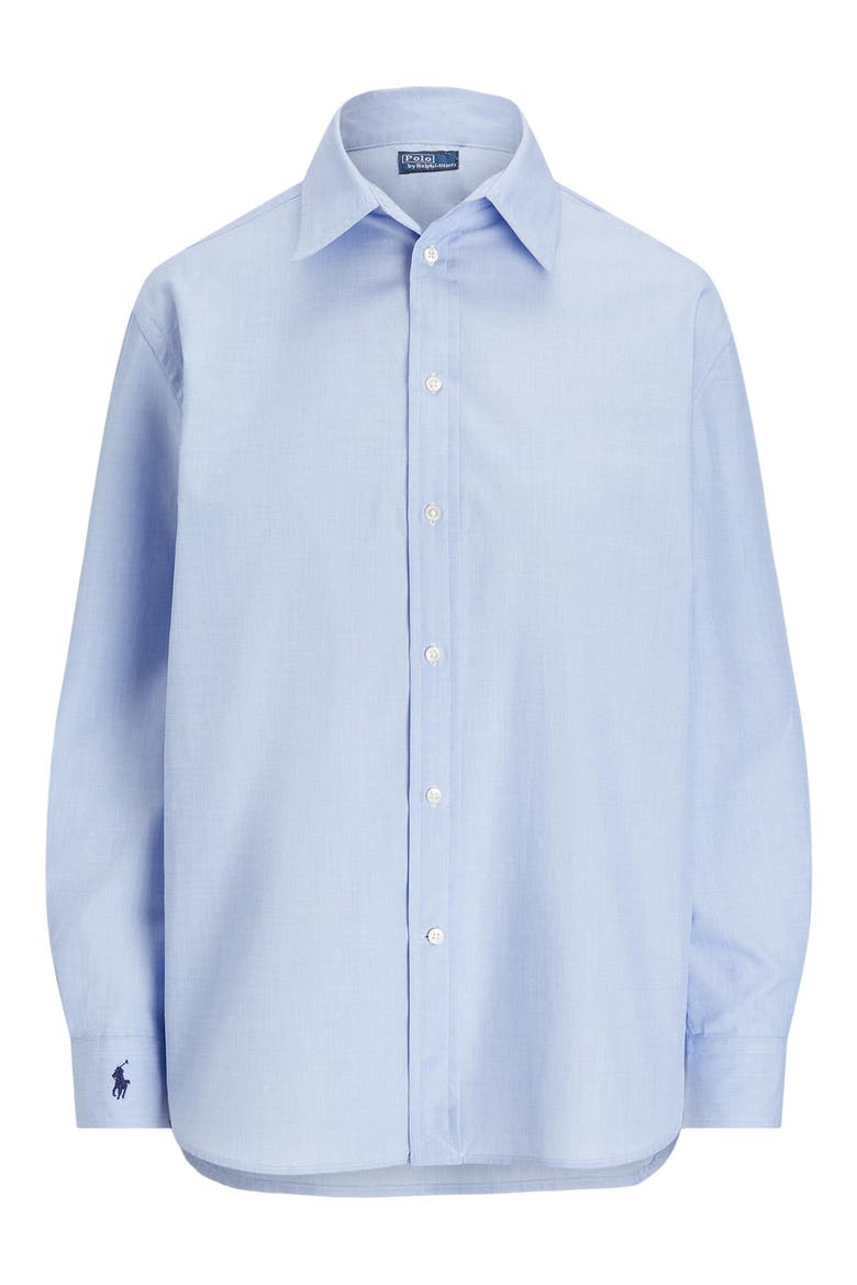 Oversize Button-Up Shirt, Alternate, color, CLASSIC MEDIUM BLUE