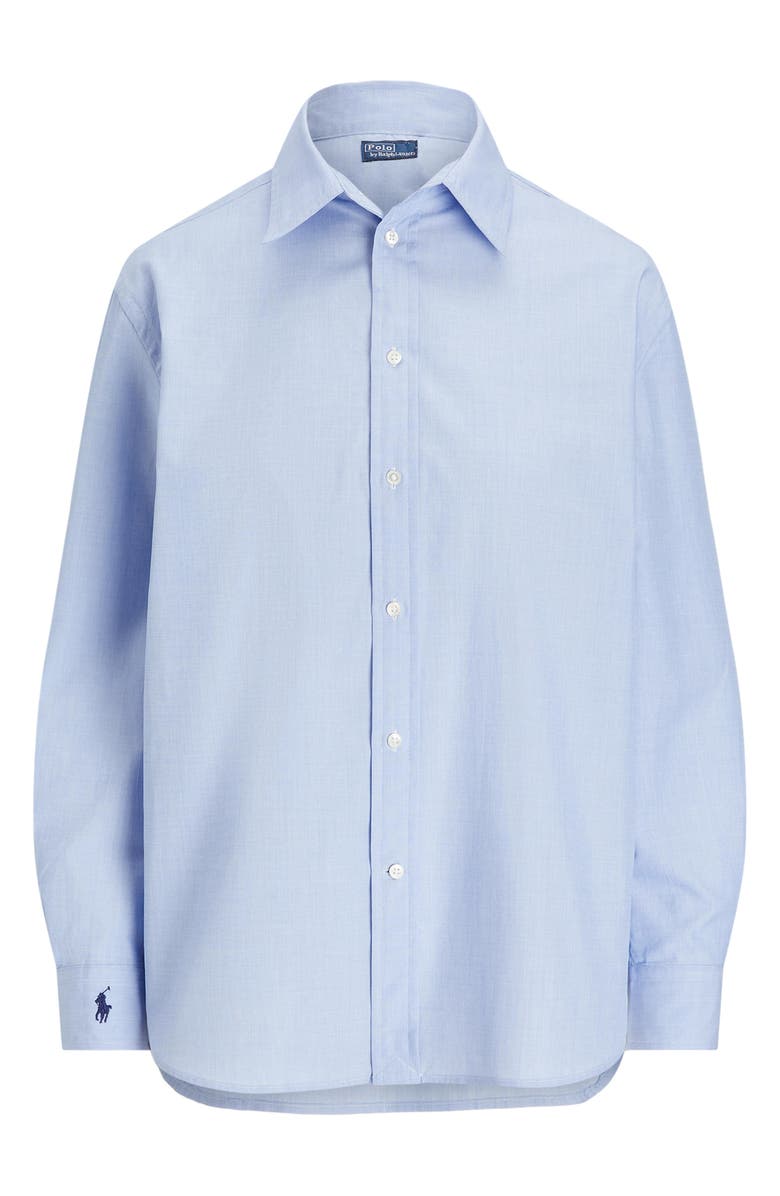 Polo Ralph Lauren Oversize Button-Up Shirt, Alternate, color, Classic Medium Blue