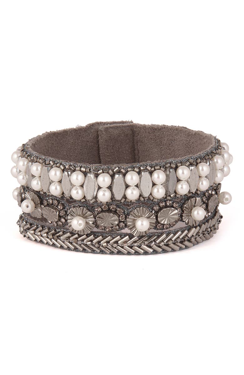 Deepa Gurnani Ascancia Cuff Bracelet, Main, color, 