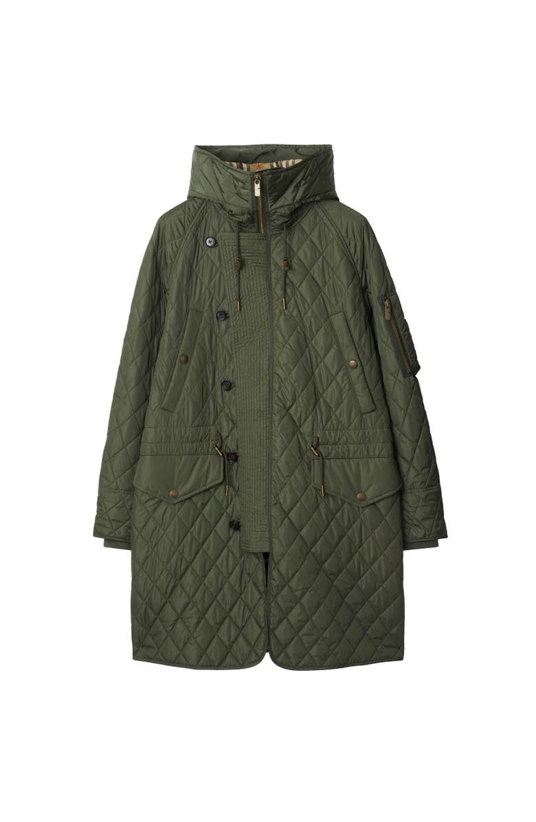 Burberry Reissued Quilted Nylon Parka, Alternate, color, Khaki Green