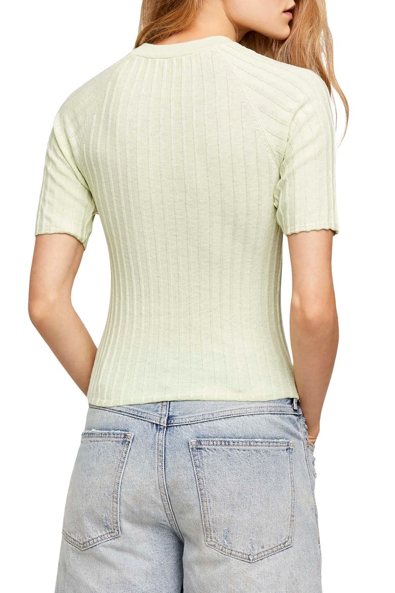 Crewneck Rib Sweater, Alternate, color, SUGARED MINT