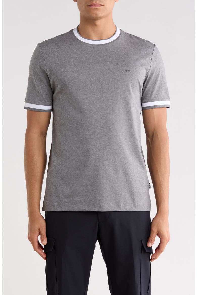 Tessler Cotton Ringer T-Shirt, Main, color, MEDIUM GREY