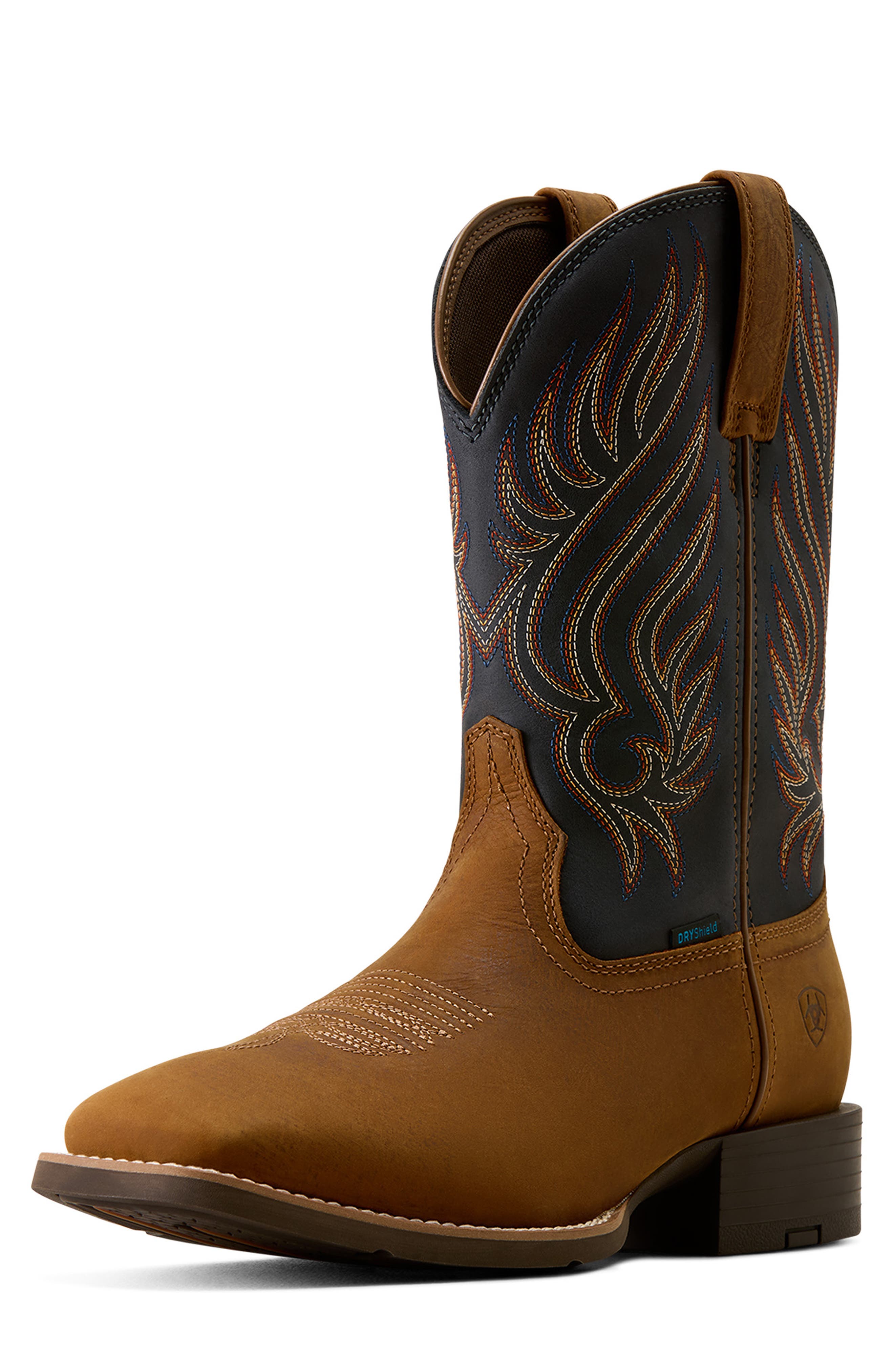 Sport Riggs Waterproof Wide Square Toe Western Boot, Alternate, color, TAN/ BARK