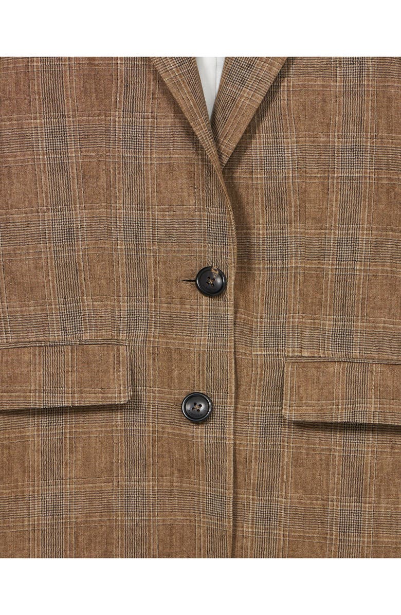 Fortela Bella Brown Check Jacket, Alternate, color, Brown