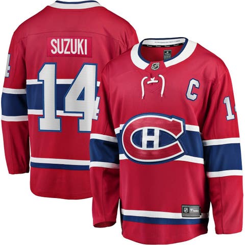 Men's Fanatics Branded Nick Suzuki Red Montreal Canadiens Home Premier Breakaway Player Jersey