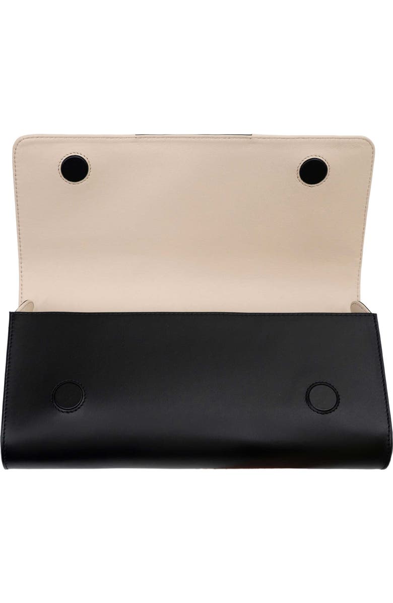 PERRIN PARIS La Parisienne Clutch Classic, Alternate, color, Crème / Black