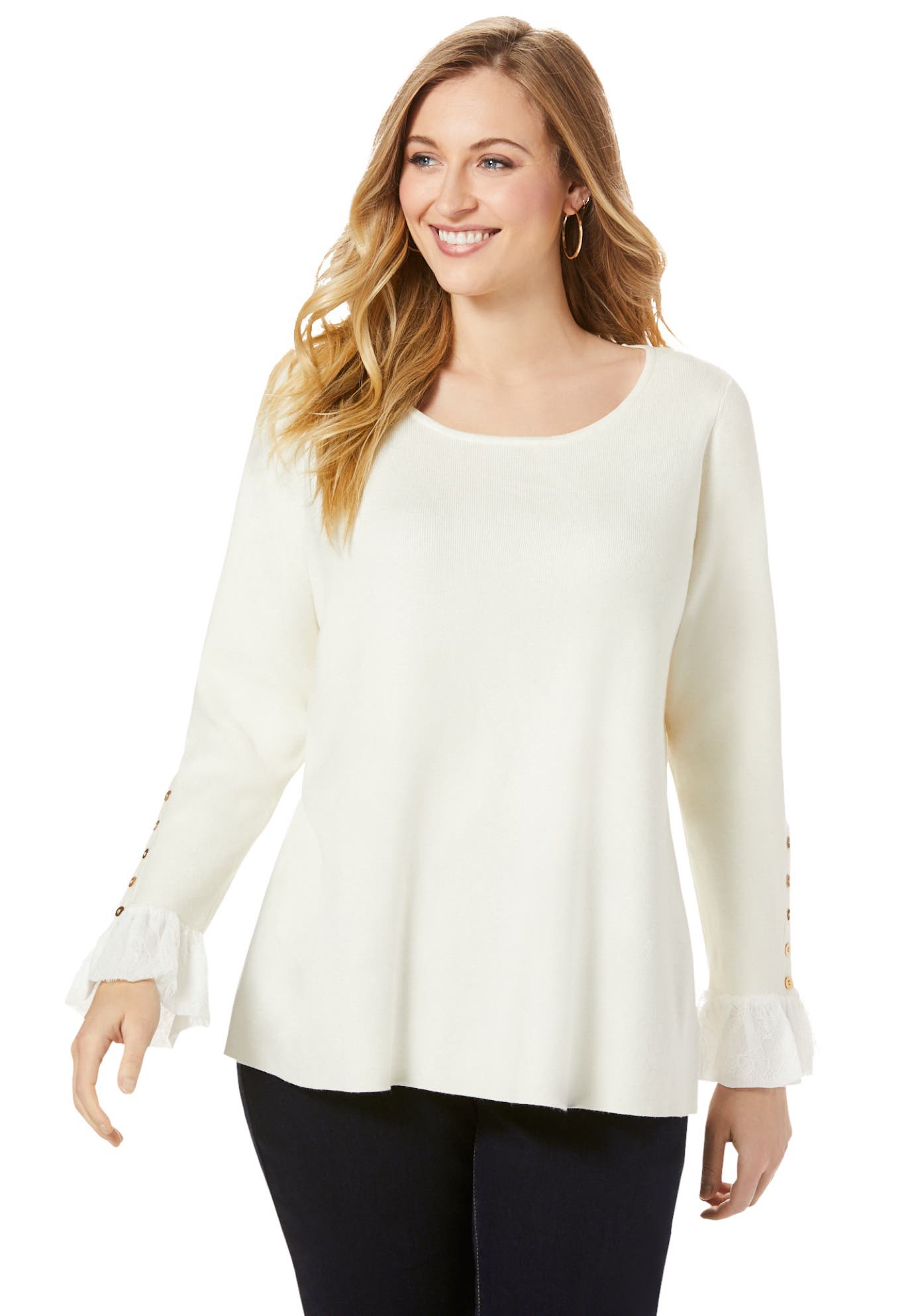 Lace Cuff Pullover