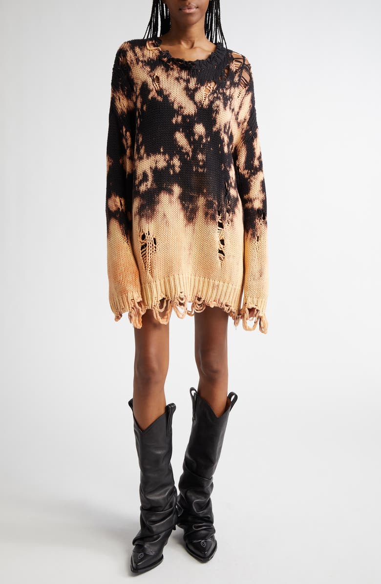 R13 Bleached Oversize Sweater, Main, color, 