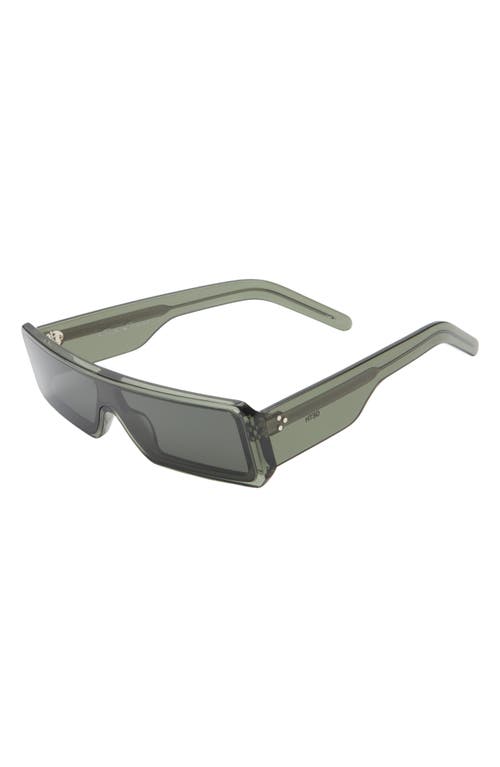 Rick Owens Geth Flat Front Rectangular Shield Sunglasses In Multi