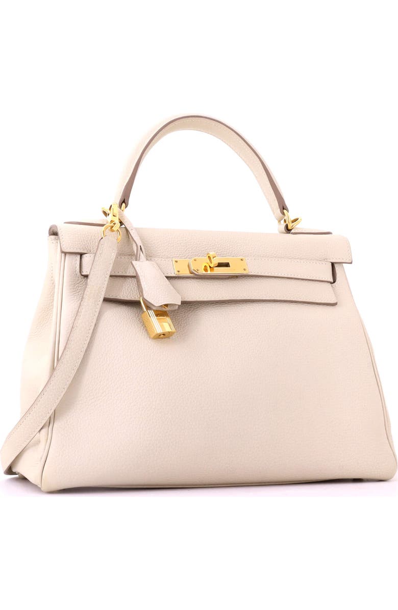 Pre-Owned Hermes Kelly Handbag Light Togo with Gold Hardware 28, Alternate, color, Beton