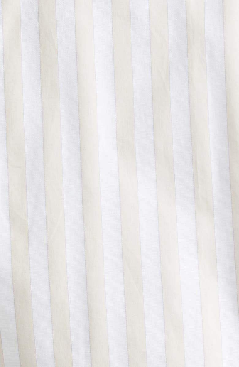 Saint Laurent Stripe Cotton Button-Up Shirt, Alternate, color, Craie Beige