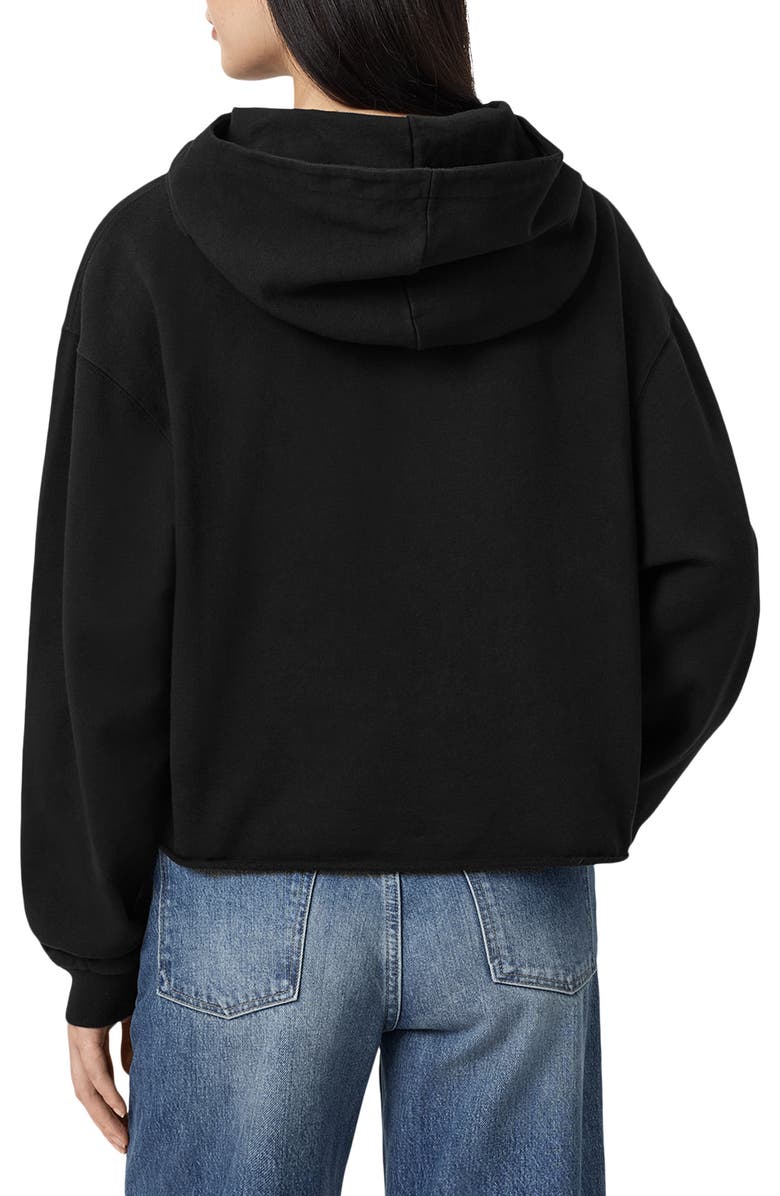 AllSaints Trip Pippa Cotton Hoodie, Alternate, color, Black