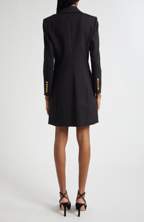 Veronica Beard Walsh Long Sleeve Stretch Wool Blazer Dress In Black