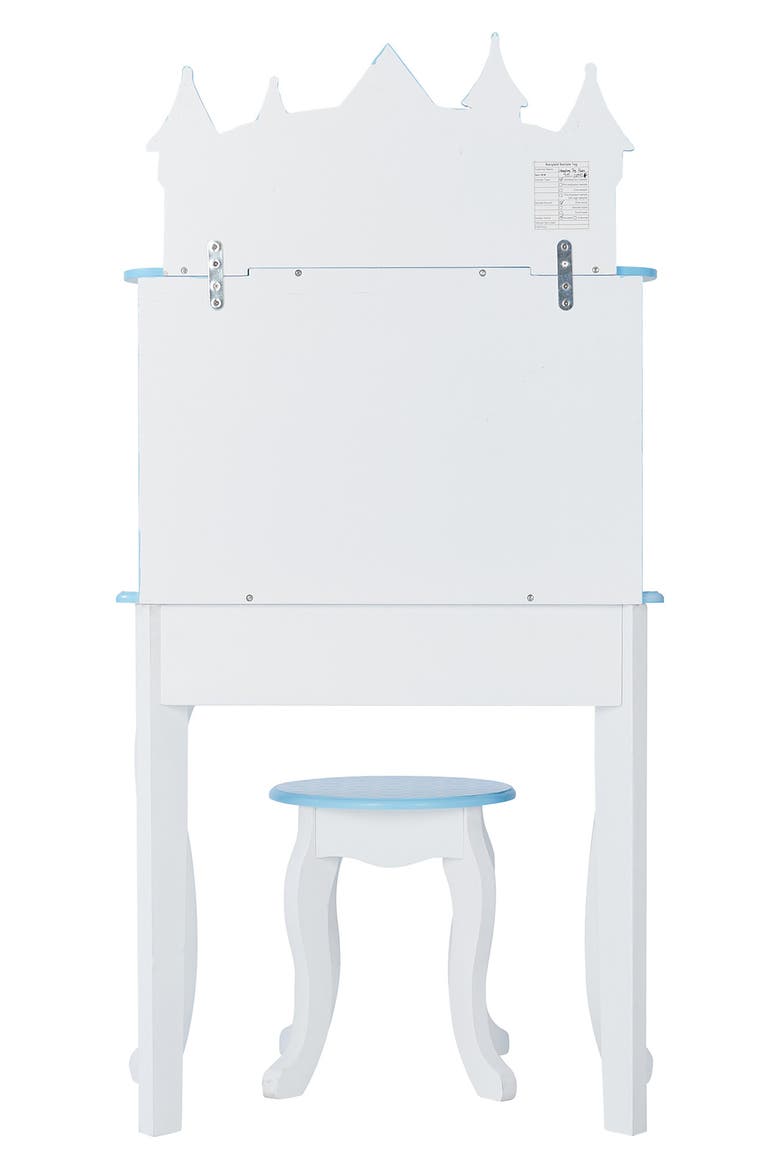 Fantasy Fields Dreamland Castle Vanity & Chair Set, Alternate, color, WHITE / ICE BLUE