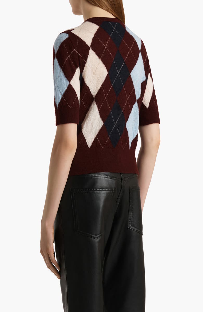 Khaite Anders Argyle Cashmere & Mohair Sweater, Alternate, color, Merlot Multi