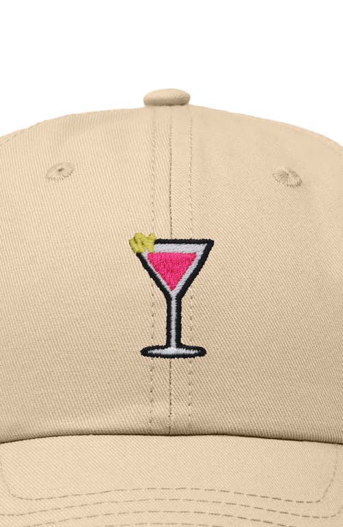 Dalix Cosmo Embroidered Casual Hat In Khaki