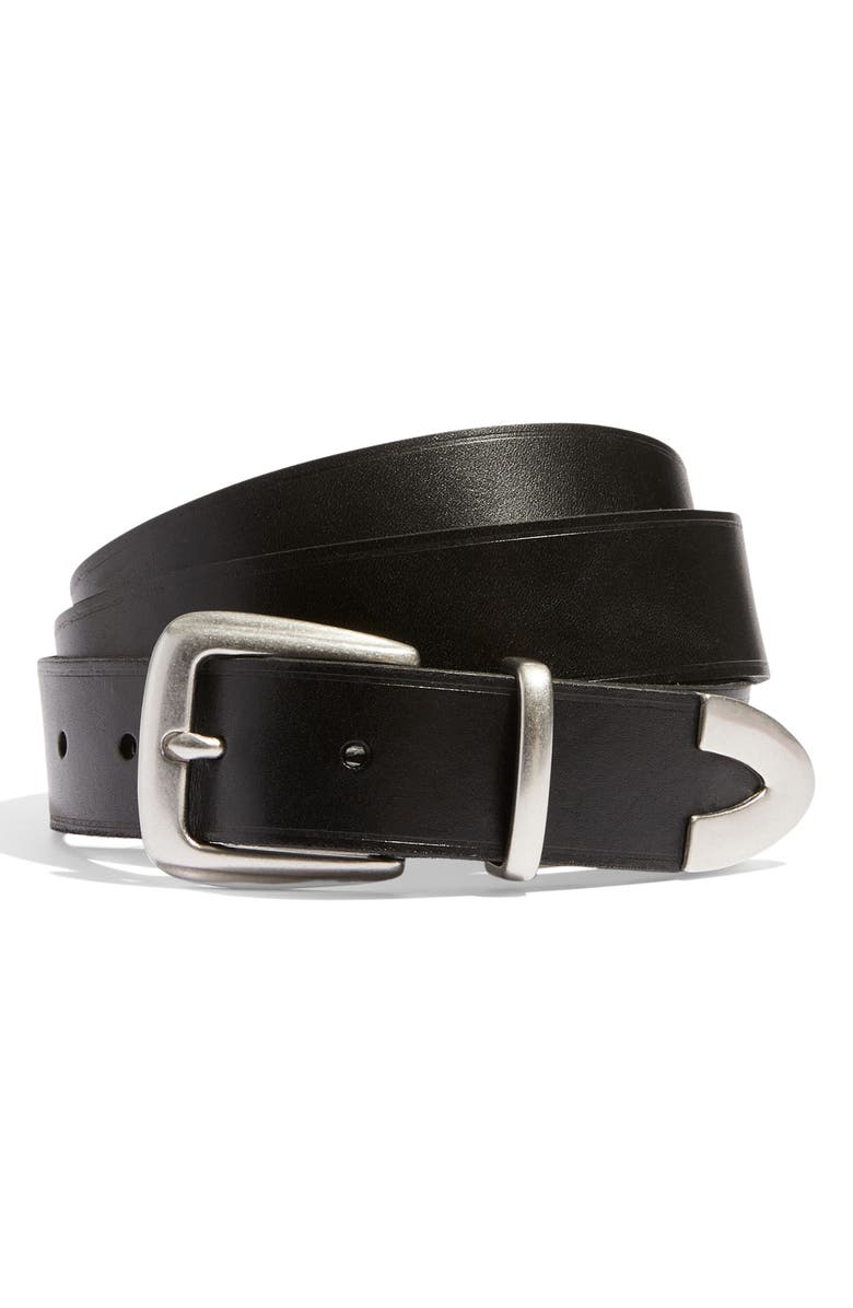 Madewell Leather Western Belt, Main, color, 