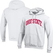 Champion Men's Champion White Ohio State Buckeyes Basic Arch Fleece Pullover Hoodie