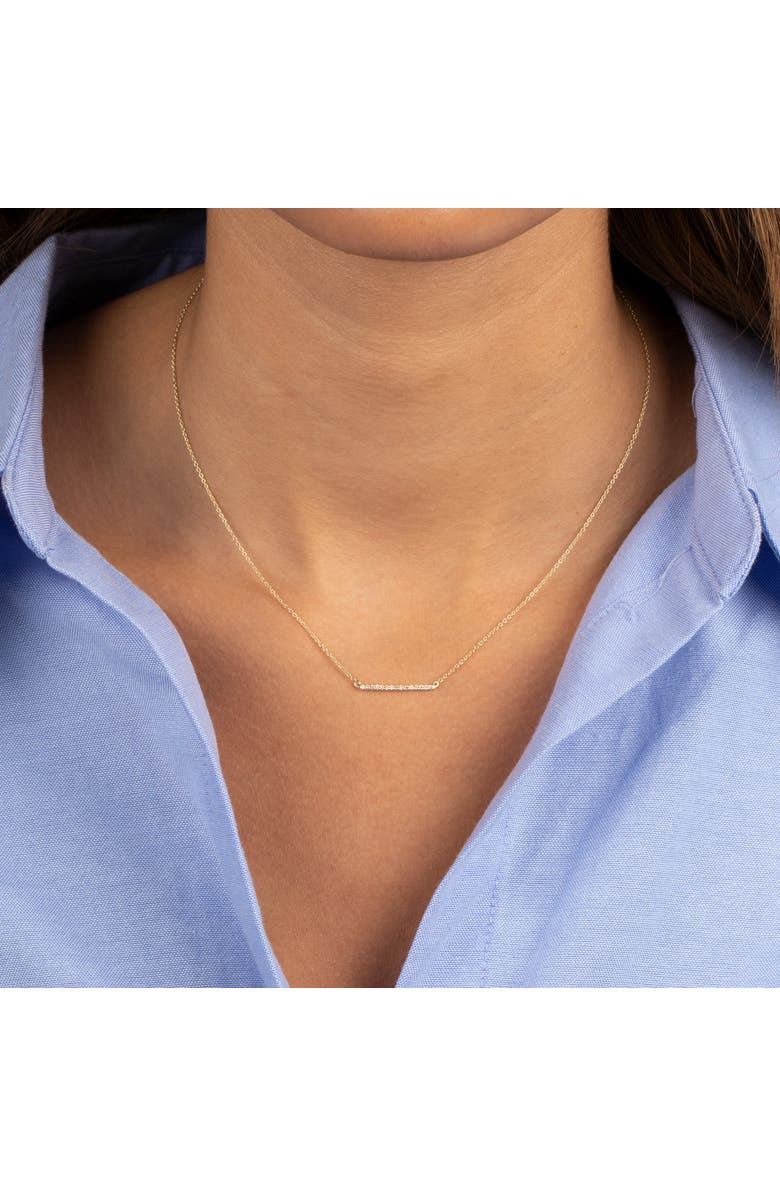 BY ADINA EDEN Diamond Pave Bar Necklace 14K, Alternate, color, 14K Gold