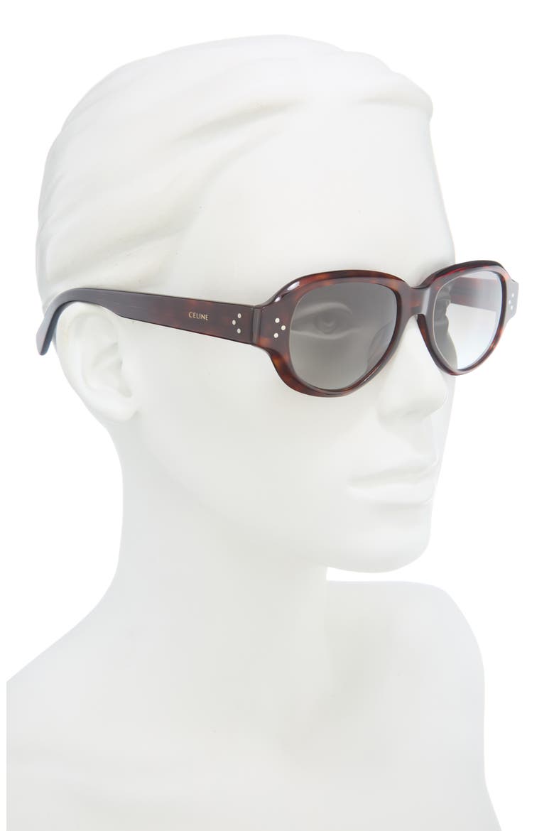 3 Dots 52mm Round Sunglasses, Alternate, color, DARK HAVANA / GRADIENT SMOKE