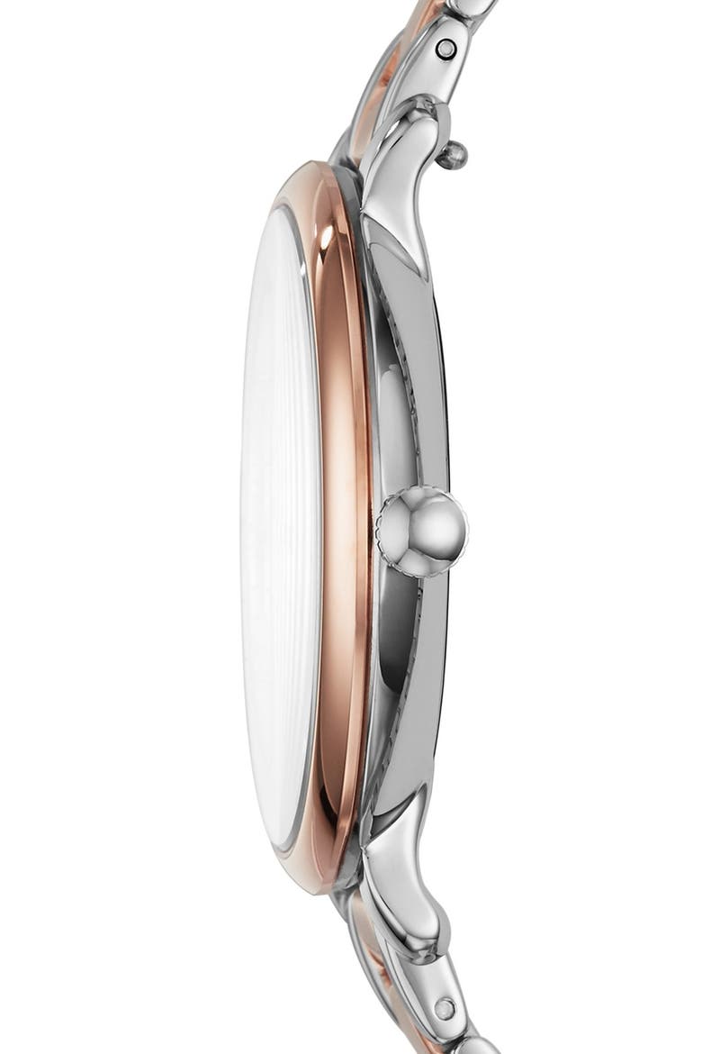 'Jacqueline' Bracelet Watch, 36mm, Alternate, color, ROSE GOLD/ SILVER
