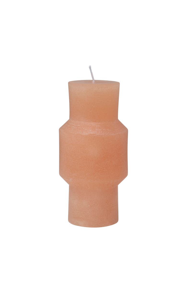 Storied Home Unscented Pillar Candle, Main, color, Orange