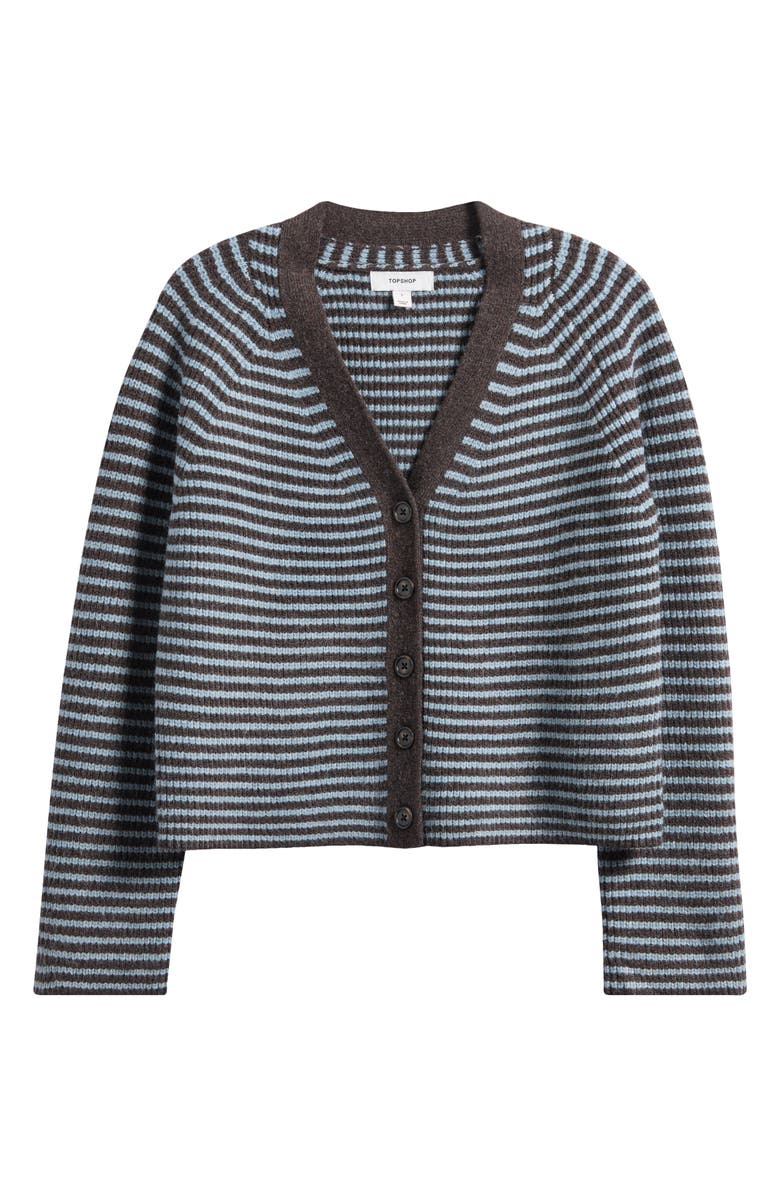 Topshop Stripe Cardigan, Alternate, color,
