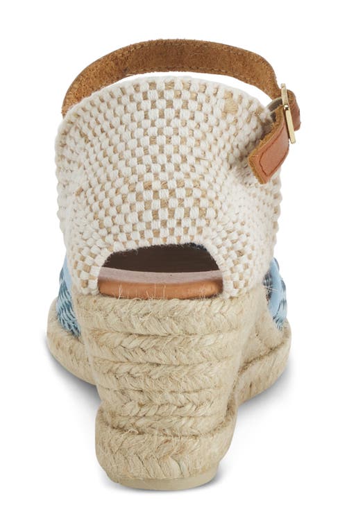 Azura By Spring Step Lia Espadrille Wedge Sandal In Sky Blue