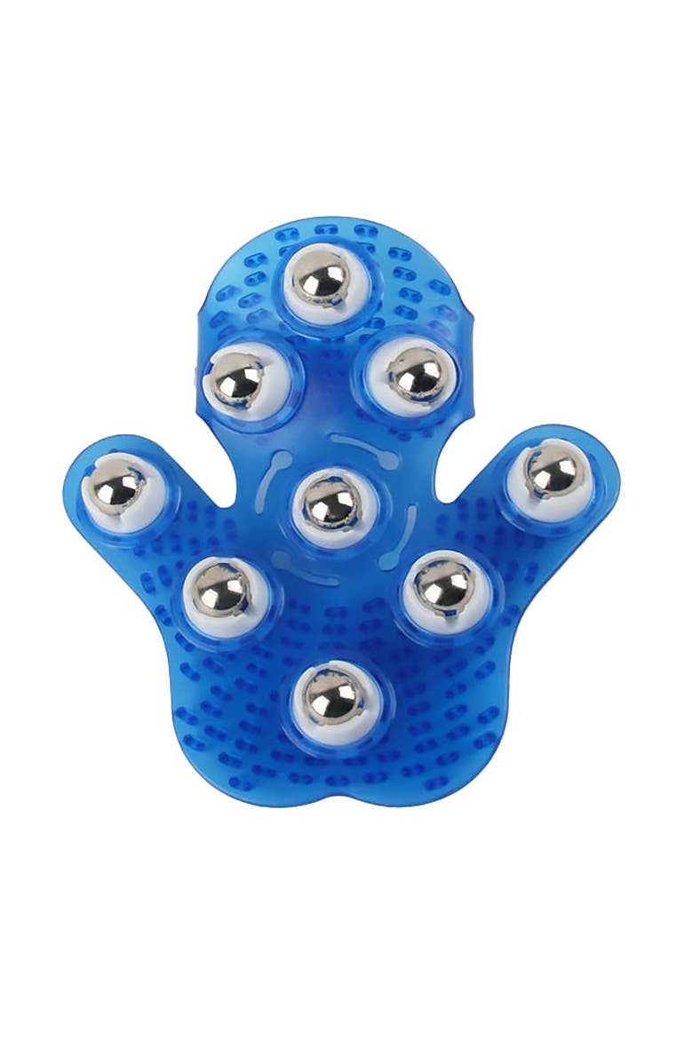 Palm Massage Glove, Wood Foot Massager, & Coconut Oil, Alternate, color, Multicolor