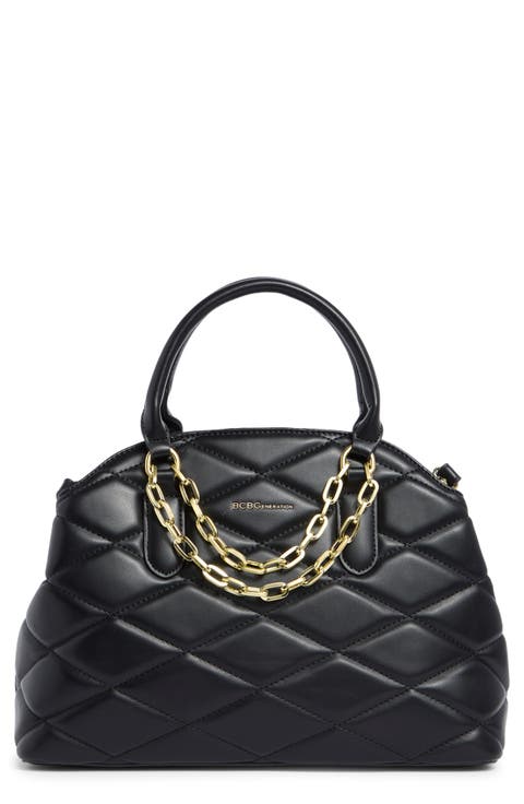 Quilted Double Compartment Satchel