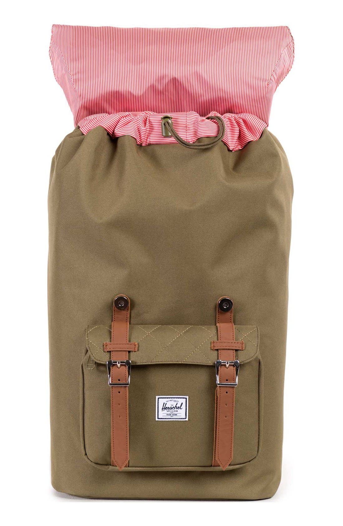'Little America' Backpack, Alternate, color, ARMY QUILT
