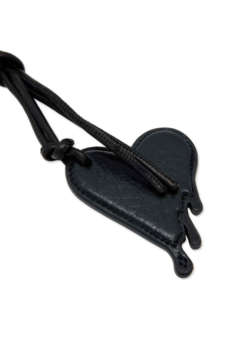 AllSaints Drip Heart Leather Keyring, Alternate, color,