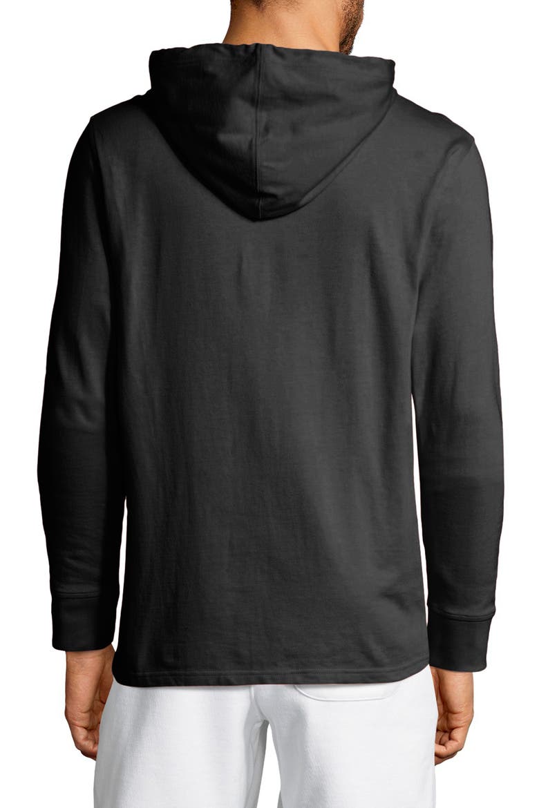 Embroidered Logo Hoodie, Alternate, color, BLACK