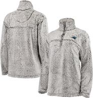 G-III 4HER BY CARL BANKS Women's G-III 4Her by Carl Banks Gray Carolina Panthers Sherpa Quarter-Zip Pullover Jacket