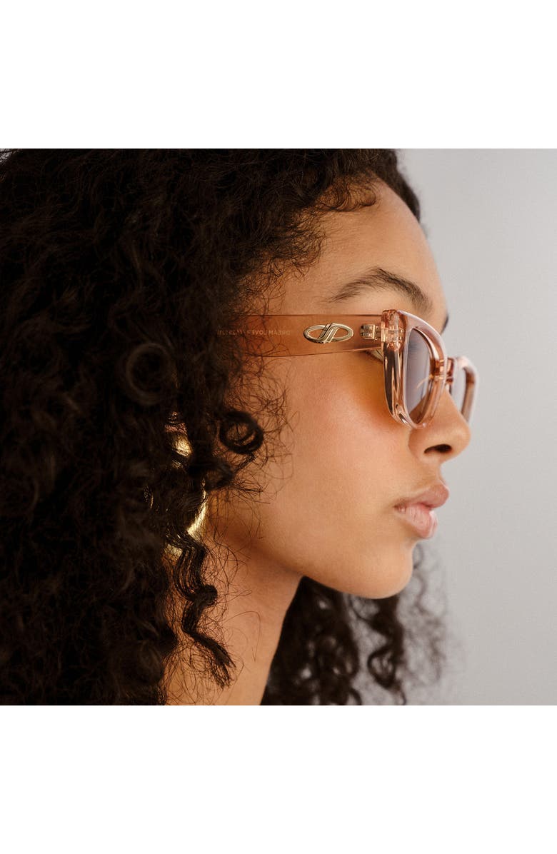 Le Specs Dream Lover 50mm Cat Eye Sunglasses, Alternate, color, Blush/Latte Tint
